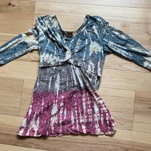 Language Los Angeles Lightweight Long Sleeve Cotton Shirt, Size Medium